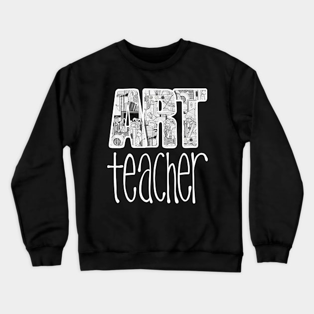 Art Teacher Supplies Doodle Line Crewneck Sweatshirt by The Craft ACE